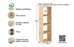 ESTANTERIA MODULAR DINAMIC 4 CUBOS - 140 X 36,2 X 33 CM - Imagen 3