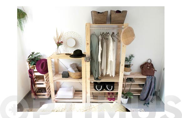 126_68f8c2a33cd8b ESTANTERIA VESTIDOR PINO REFORZADA - 174,2 X 76,7 X 43 CM - Imagen 3