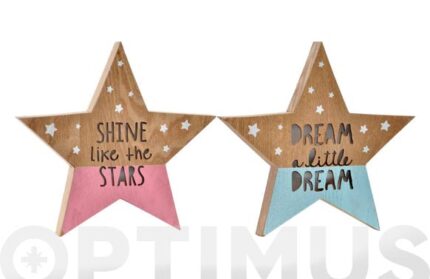 ESTRELLA MDF CON LEDS - SURTIDAS