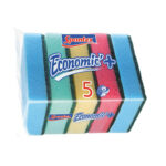 ESTROPAJO FIBRA CON ESPONJA (5 UDS) - ECONOMIC +