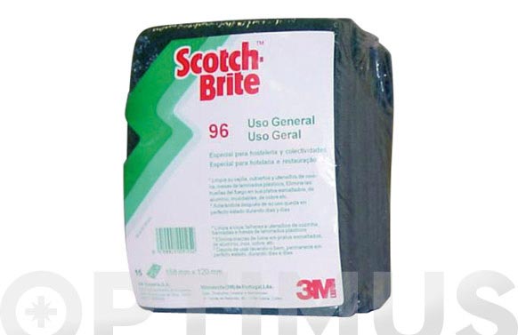 126_68f8c2d13cf70 ESTROPAJO FIBRA VERDE (15 UDS) - 15X19 CM - Imagen 1
