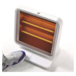 ESTUFA CUARZO 2 BARRAS ORIENTABLE - 400/800 W - CONTROL PIE - BLANCO