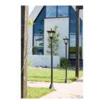 FAROLA SOLAR NEGRA MAX. 1,4 M - LUZ CALIDA 10 LUMENS