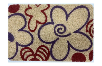 FELPUDO DE VINILO RIZADO FLOR - 40 X 60 CM