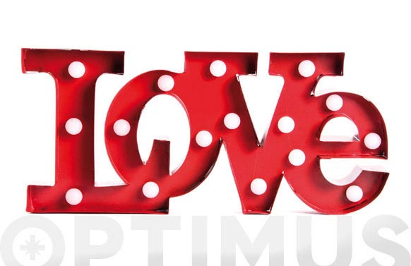 126_68f8c5b909416 FIGURA METAL CON LEDS - LOVE - Imagen 1