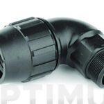 FITTING ENLACE ACODADO 90 ROSCA MACHO PE