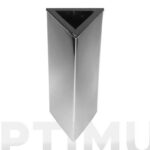 FLORERO TRIANGULAR CROMADO - 10 X 26 CM