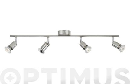 FOCO LIMBALI GU10 4 X 50 W MAX - 4 FOCOS NIQUEL