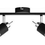 FOCO MERANTI GU10 2 X 35W - 2 FOCOS METAL NEGRO