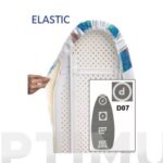 FUNDA MESA PLANCHAR ELASTIC - GRIS SIMBOLOS BLANCOS