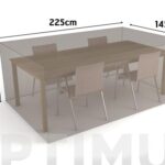 FUNDA MESA RECTANGULAR + 4 SILLAS VISON - 225 X 145 X H 90