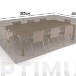 FUNDA MESA RECTANGULAR + 8 SILLAS VISON - 325 X 205 X H 90