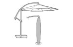 FUNDA PARASOL EXCENTRICO CANTILEVER EASYCOVER - 216 X 152 CM - Imagen 2
