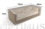 FUNDA SOFA 3 PLAZAS VISON - 230 X 100 X H 70