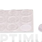 GOTA PLANA ADHESIVA TRANSPARENTE 9 UDS - Ø 17 X 3 MM