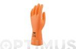 GUANTE LATEX NARANJA FLOCADO