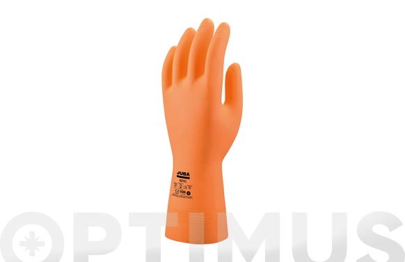 126_68fb4b4500188 GUANTE LATEX NARANJA FLOCADO - Imagen 1