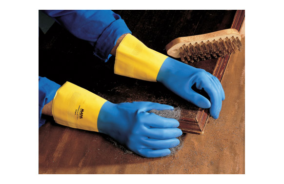 126_68fb4b48a3edd GUANTE NEOPRENO Y LATEX BICOLOR ALTO 405 - TALLA 7 - Imagen 4
