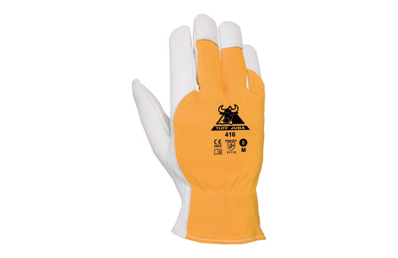 126_68fcaa8023764 GUANTE PIEL FLOR CABRA DORSO ALGODON TUFF - Imagen 1