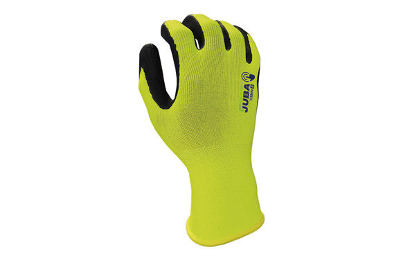 126_68fcaaea81c6a GUANTE POLIESTER / ELASTANO RECUBIERTO NITRILO FOAM AMARILLO FLUOR - Imagen 1