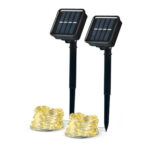 GUIRNALDA CON PLACA SOLAR CINTIA PACKS 2 UNIDADES 12 METROS - 30 LM 2700K 8 MODOS