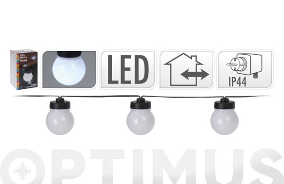 126_68fcac2021454 GUIRNALDA LED 20 LAMPARAS Ø 5 CM MICROLED - LUZ BLANCA 3M - Imagen 2