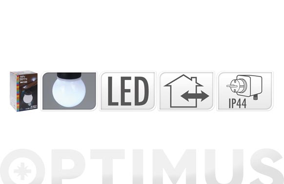 126_68fcac2070450 GUIRNALDA LED 20 LAMPARAS Ø 5 CM MICROLED - LUZ BLANCA 3M - Imagen 3