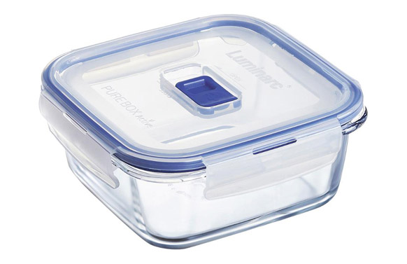 126_68fcacd56d050 HERMETICO VIDRIO CUADRADO 122 CL - 16 X 16 X 7 CM - Imagen 1