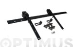 HERRAJE PUERTA CORREDERA GRANERO KIT COMPLETO - 2 M 30 X 5 MM NEGRO