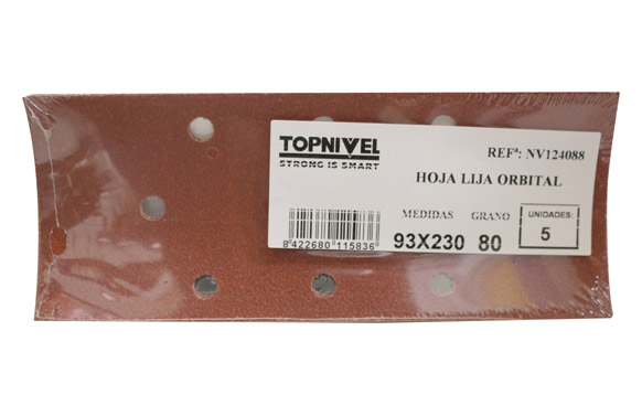 126_68fcade98245c HOJA LIJA ORBITAL 093X230MM PERFOR. GR80 NIVEL 5 PZ - Imagen 1