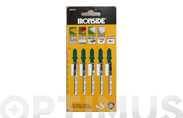 126_68fcae39e137b HOJA SIERRA CALAR PARA MADERA T101 AOF 5 UDS - CURVO FINO. LOGITUD: 76 MM - Imagen 1