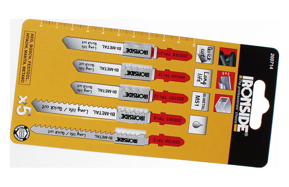 126_68fcae7851293 HOJA SIERRA CALAR PARA METAL PVC (JUEGO 5 PIEZAS) - RECTO FINO - Imagen 1