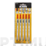 HOJA SIERRA CALAR PARA METAL Y PVC T318 BF 5 UDS - RECTO FINO. LOGITUD 130 MM