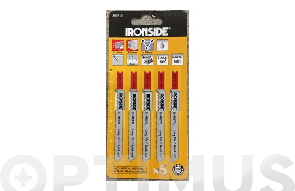 126_68fcae801f3bd HOJA SIERRA CALAR PARA METAL Y PVC U127 D 5 UDS - RECTO FINO. LOGITUD 100 MM - Imagen 1