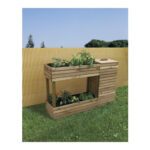 HUERTO URBANO MADERA ELEVADO CON COMPOSTADOR - 35 X 120 X 80 CM