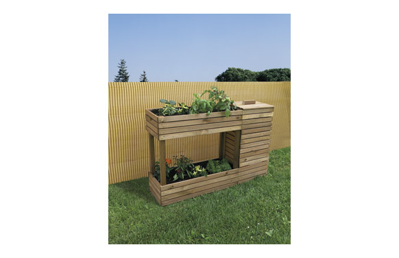 126_68fcaf79bf877 HUERTO URBANO MADERA ELEVADO CON COMPOSTADOR - 35 X 120 X 80 CM - Imagen 1