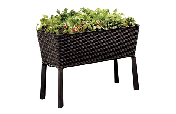 126_68fcaf9a40785 HUERTO URBANO POLIPROPILENO EASY GROW RATAN - 114X49X75,7 CM - Imagen 1