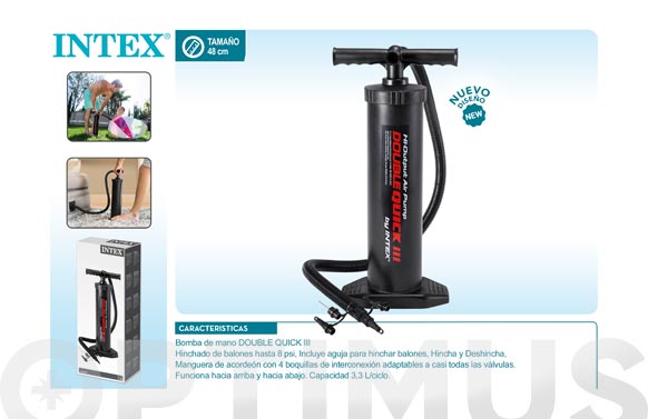 126_68fcb03ad372a INFLADOR DE MANO DOUBLE QUICK III - 48 CM - Imagen 1