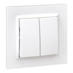 INTERRUPTOR CONMUTADOR DOBLE BLANCO - SERIE 10