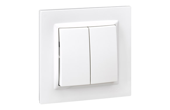 HyperFocal: 0 INTERRUPTOR CONMUTADOR DOBLE BLANCO - SERIE 10 - Imagen 1