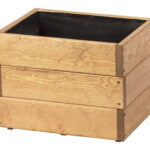 JARDINERA DE MADERA CUADRADA EVA PINTADA - 40X30X30 CM