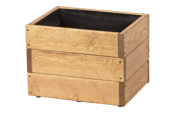 126_68fe795fe273b JARDINERA DE MADERA CUADRADA EVA PINTADA - 40X30X30 CM - Imagen 1