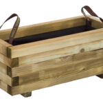 JARDINERA DE MADERA RECTANGULAR 31L BAROQUE - 70X30X28 CM