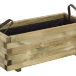 JARDINERA DE MADERA RECTANGULAR 73L BAROQUE - 90X40X33 CM