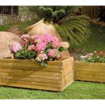 JARDINERA DE MADERA RECTANGULAR DORA + GEOTEXTIL
