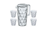 JARRA + 4 VASOS ACRILICO CRYSTAL SET - 25 CL