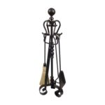 JUEGO CHIMENEA 70 CM - 4 PIEZAS BOLA FORJA