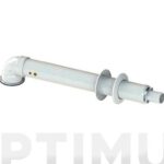 JUEGO COAXIAL COMPLETO HORIZONTAL CON SALIDAD DE G - Ø 60/100 BLANCO