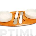 JUEGO SERVICIO PATES 5 PIEZAS - 2 SERVICIOS + MADERA