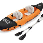 KAYAK DOBLE INFLABLE LITE-RAPID + 2 REMOS E HINCHADOR - 321X88 CM